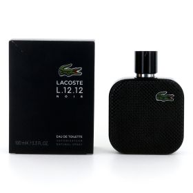 Lacose L. 12.12 Black Noir by Lacoste, 3.3 oz Eau de Toilette Spray for Men