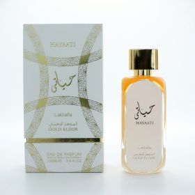 Hayaati Gold Elixir by Lattafa, 3.4 oz Eau De Parfum Spray for Unisex