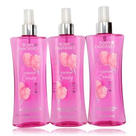 Cotton Candy by Body Fantasies, 3 Pack 8 oz Fragrance Body Spray for Women