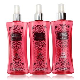 Sexiest Fantasies Crazy for You by Parfums De Coeur, 3 Pack 8 oz Body Mist for Women