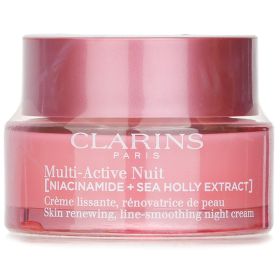 CLARINS - Multi-Active Nuit (Niacinamide + Sea Holly Extract) Skin Renewing Line-Smoothing Night Cream All Skin Types 177651 50ml/1.7oz
