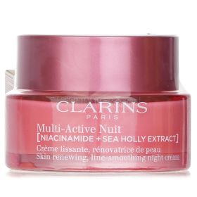 CLARINS - Multi-Active Nuit (Niacinamide + Sea Holly Extract) Skin Renewing Line-Smoothing Night Cream Dry Skin 177668 50ml/1.7oz