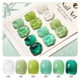 LIMEGIRL Gel Nail Polish Set Limited Edition Multi-ColorGel Nail Polish Set Burgundy Red Dark Green Glitter GelPolish Winter Silver Gold Sparkle (Corol: CN145-2)